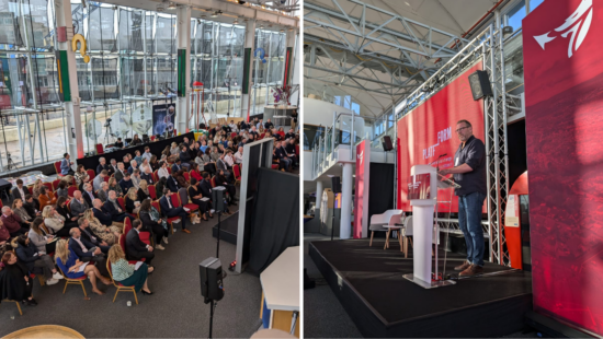 Platfform CEO Ewan Hilton addresses delegates at CHC's 2024 Annual Conference.