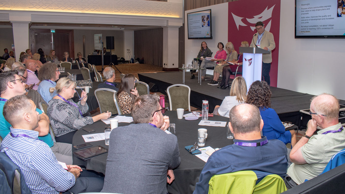 Panellists speaking at the One Big conference.